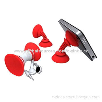 Silicone suction stands in the car or wall for iPhone, nice for watching videos or movies